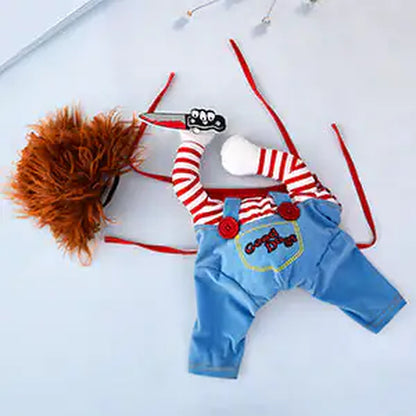 Devilishly Stylish Chucky Dog Costume